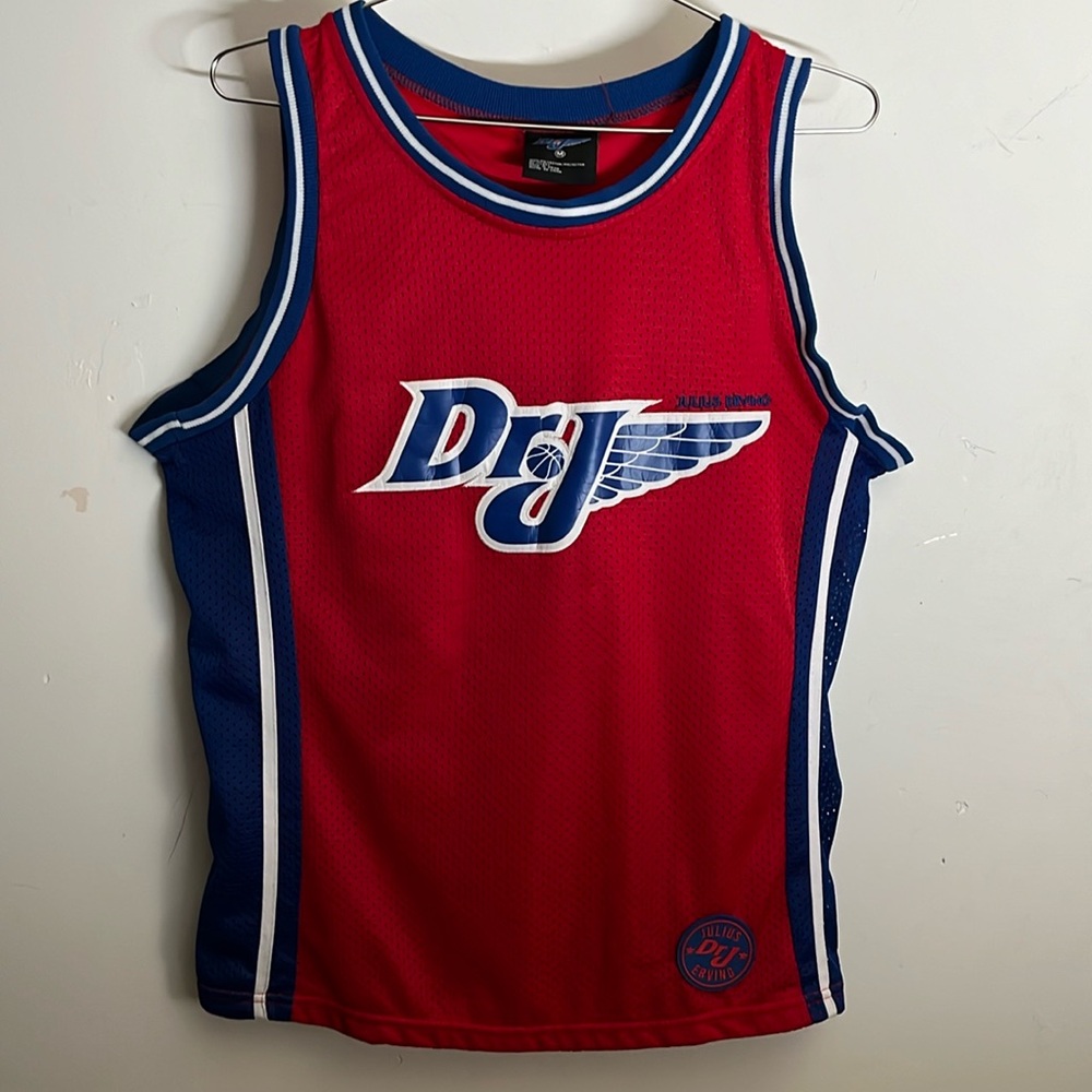 Julius Erving Brand Jersey Dr J Size Medium Red,White And Blue